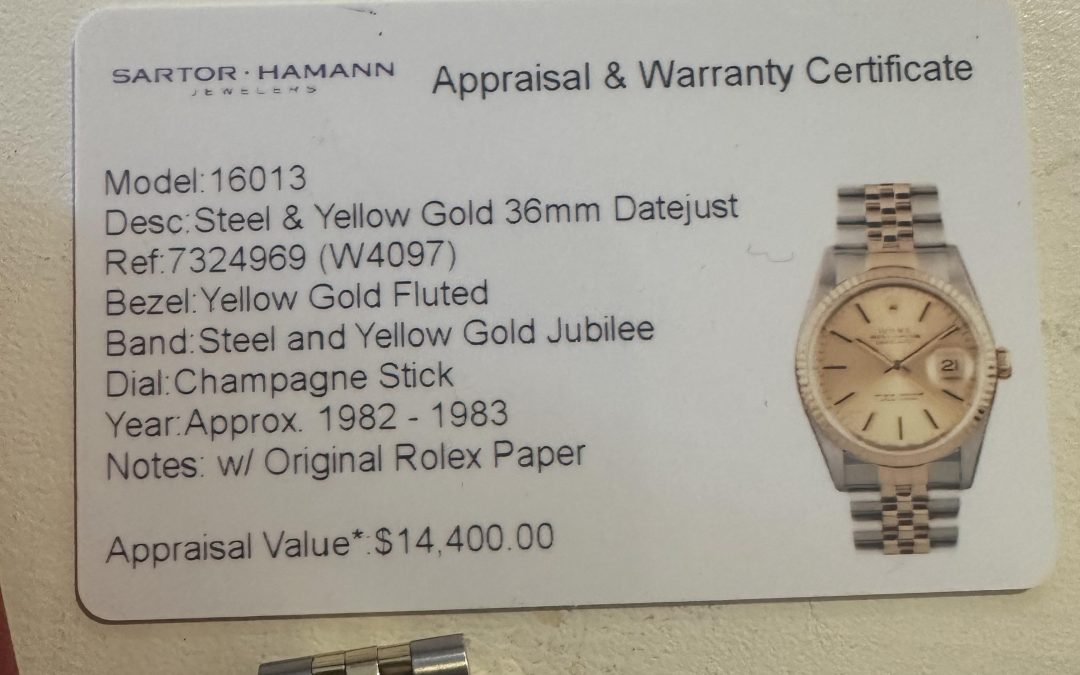 Where to Get Rolex Appraised